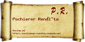 Pschierer Renáta névjegykártya